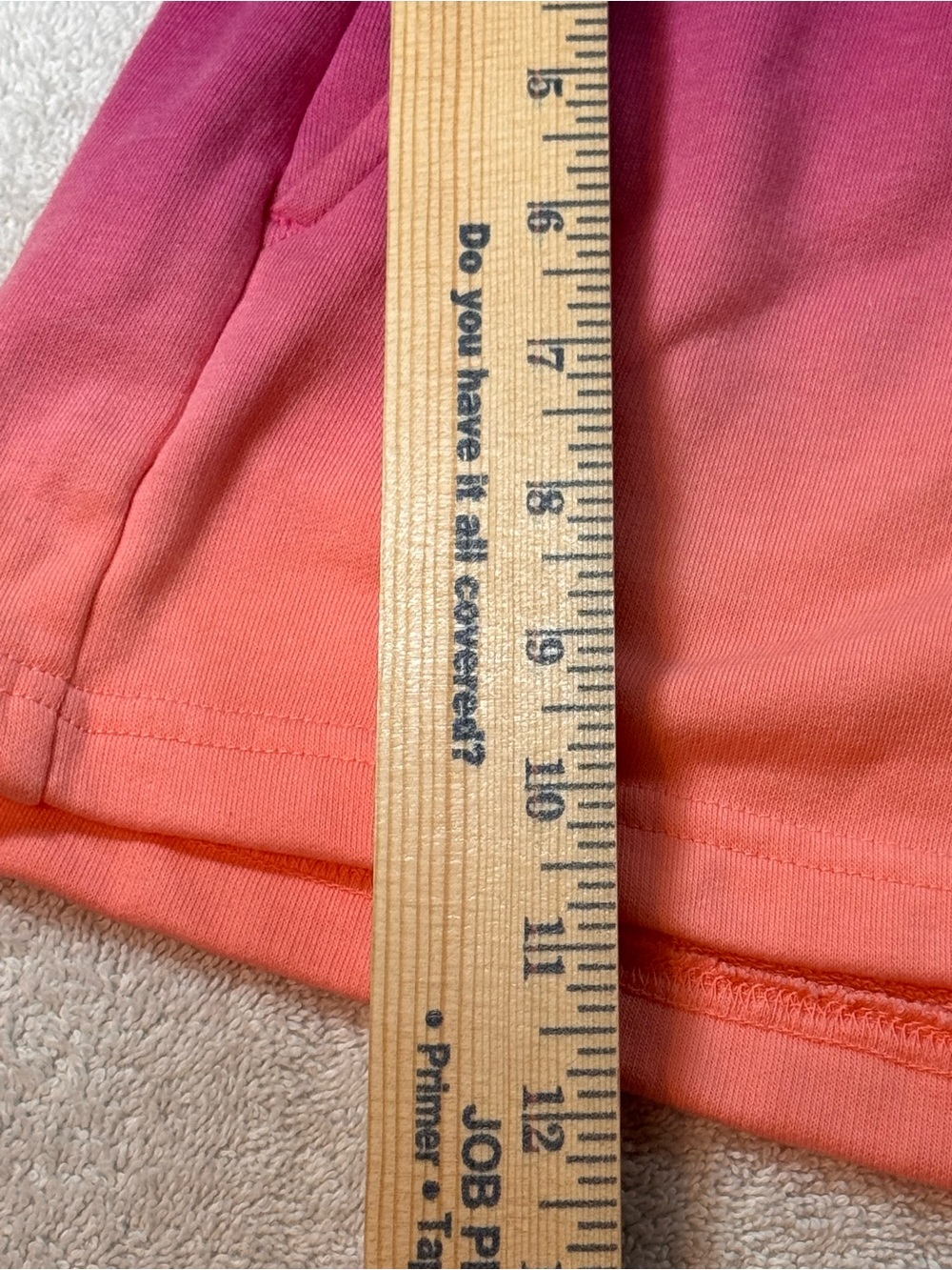 Lou & Grey Women's Pink and Orange Ombre Athletic Shorts - Picture 6 of 8